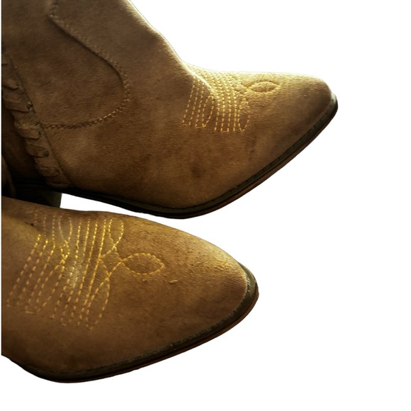 NWOT Faux Suede Ankle Boots - Picture 2 of 4